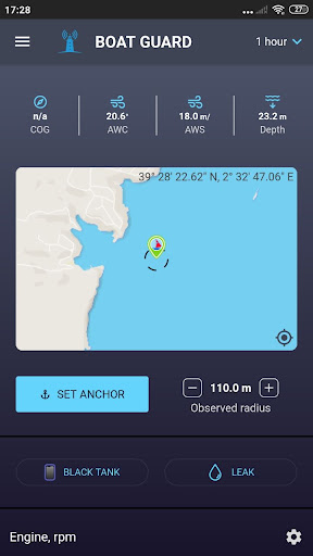 Android application BoatGuard screenshort