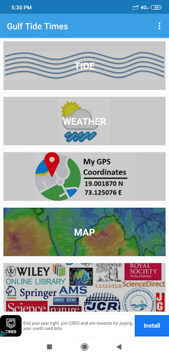 Android application Gulf Tide Times: Weather GPS & screenshort