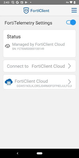 FortiClient Screen 3
