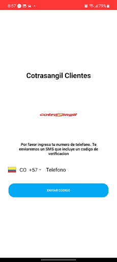 Android application Clientes CotraSangil screenshort