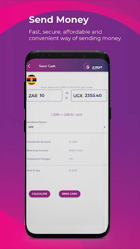 eZaga Remit Agent App Screen 3