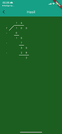 Android application Long Division Calculator screenshort