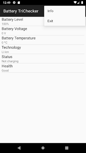 Battery TriChecker Screen 2