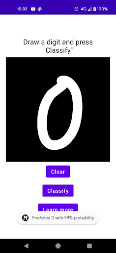 Android application Mnist Lite screenshort