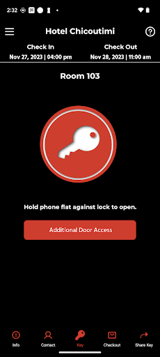 Android application Hôtel Chicoutimi screenshort