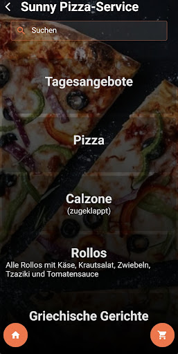 Sunny Pizza-Service Screen 2