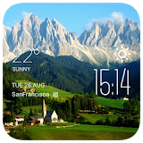 Alps weather widget/clock icon