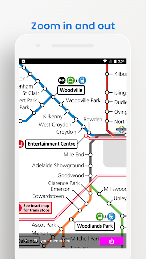 Adelaide Metro Rail Travel Map