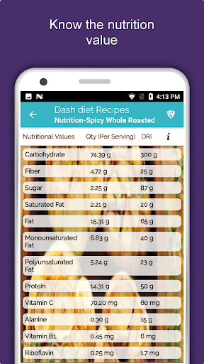 Screenshot of DASH Diet Recipes Offline