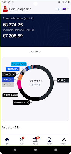 Android application CoinCompanion screenshort