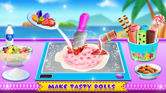 Ice Cream Roll: Cupcake Games