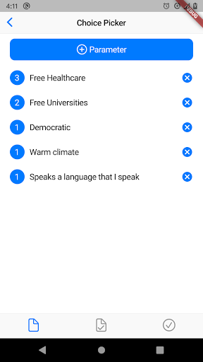 Choice Picker Screen 2