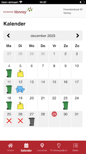 Afvalkalender Venray Screen 3