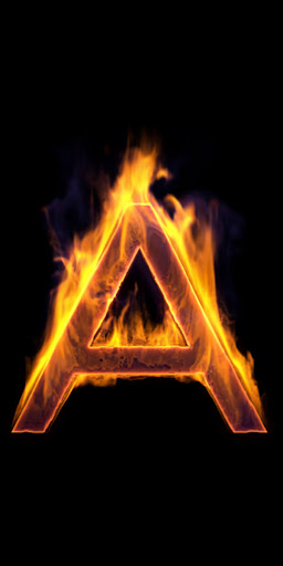 Android application Fire Letter A Live Wallpaper screenshort