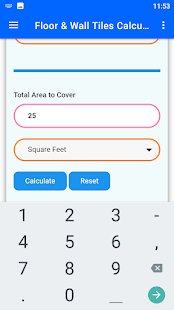 Floor & Wall Tiles Calculator Screenshot