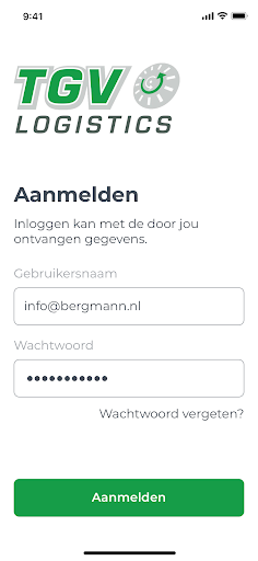 Android application TGV Logistics screenshort