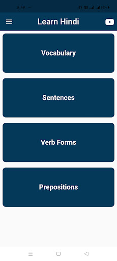 Android application Learn Hindi Through English screenshort