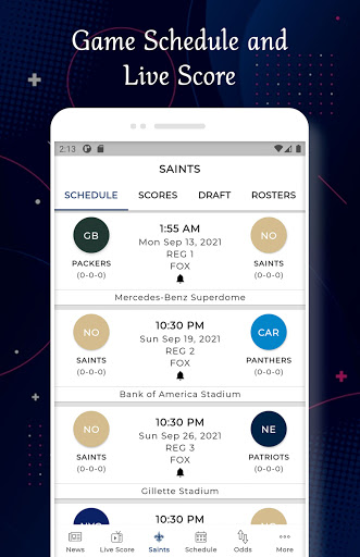 NewOrleans - Football Score Screen 2