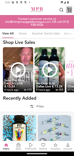 Screenshot of Mint Pineapple Boutique