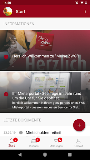 Android application Meine ZWG screenshort