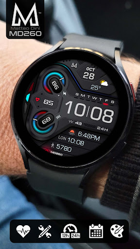 Android application MD260 Digital watch face screenshort