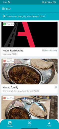 Android application Bristo Partner screenshort