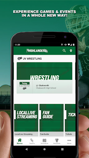 Android application GHC Athletics screenshort