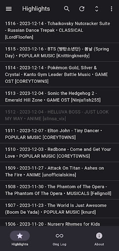 Android application Ong Music screenshort