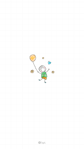 Android application 카카오톡 테마 - 아이들연필낙서_화이트 (카톡테마) screenshort