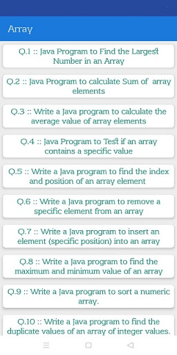 Java Quiz and Programming Screen 2