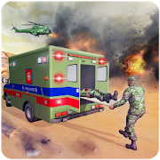 US Army Ambulance Rescue Game.  Icon