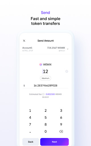 Screenshot of WEMIX Wallet