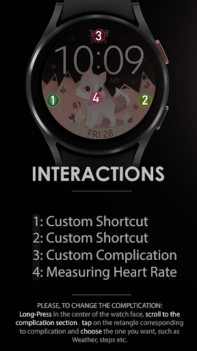 Cute Wolf digital watch face