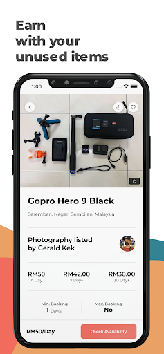 Borobear: Rent/Sell Your Stuff Screen 2