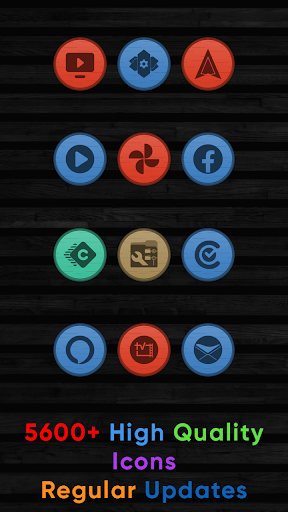 Wooden Radial Colors Icons