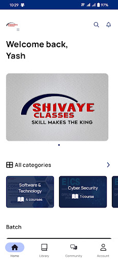 Android application Shivaye Classes screenshort