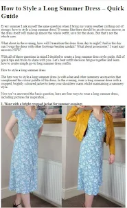 How to Wear a Long Dress