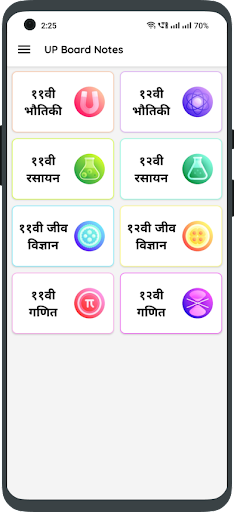 Android application UP Board Notes Hindi (11 & 12) screenshort