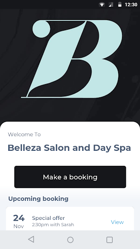 Android application Belleza Salon and Day Spa screenshort