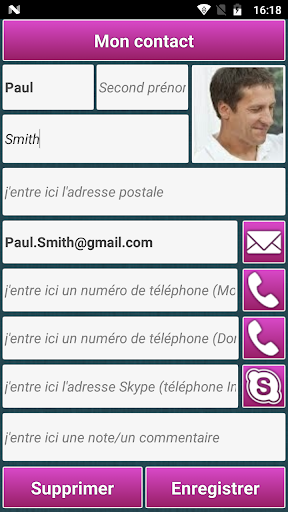 Aperçu de l'application