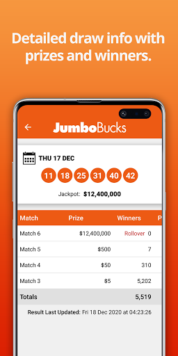 Georgia Lottery Results Screen 2