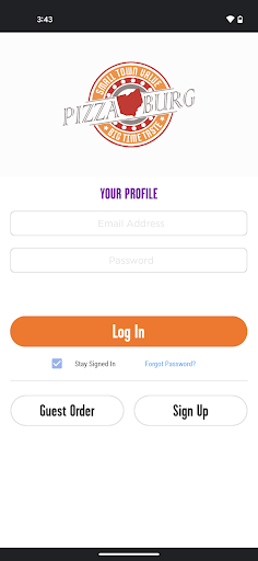 Android application Pizzaburg Pizza screenshort