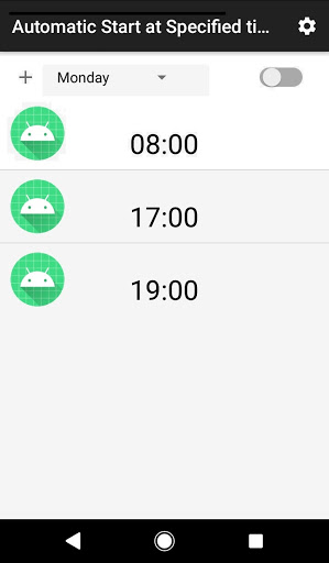 Android application Open App at a fixed time screenshort