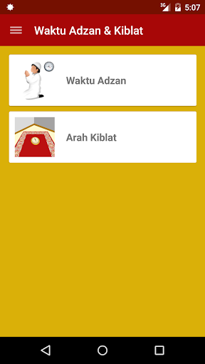 Android application Waktu Adzan & Kiblat screenshort