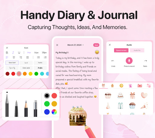 Android application Diary Me: My Journal With Lock screenshort