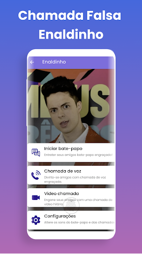 Android application Enaldinho Fake Call & Chat screenshort