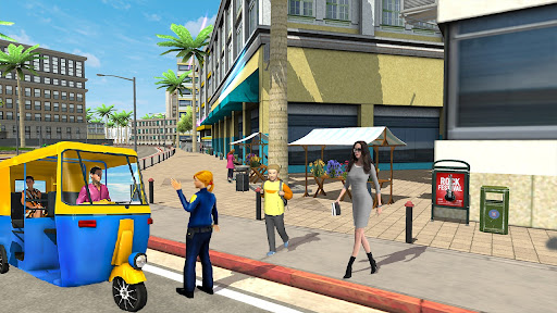 indian city tuk tuk rikshaw 3d Screen 2