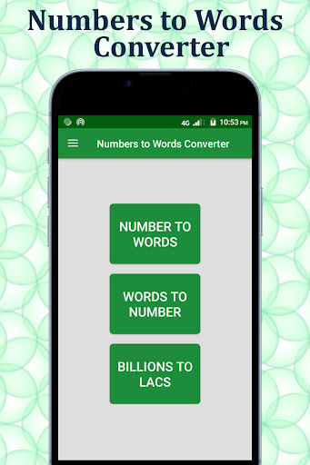 Android application Numbers to Words Converter screenshort