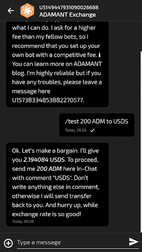 ADAMANT Messenger Screen 3