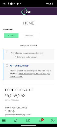 Iress Client Portal Demo Screen 2